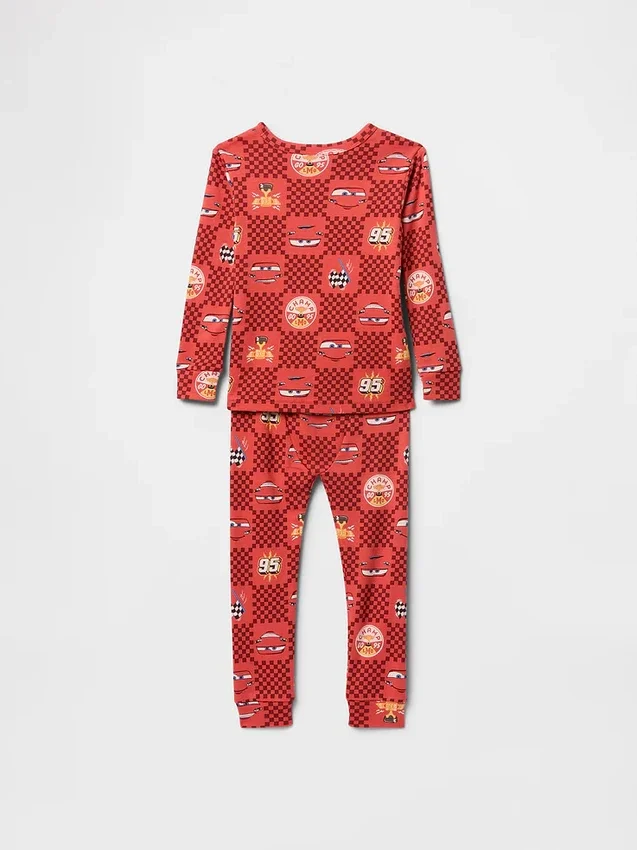 GAP × Disney Bebek & Yürümeye Başlayan Çocuk Cars Organik Fırçalanmış Pamuklu Pijama Seti