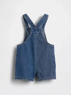 GAP × Disney Bebek & Yürümeye Başlayan Çocuk Denim Şortlu Tulum