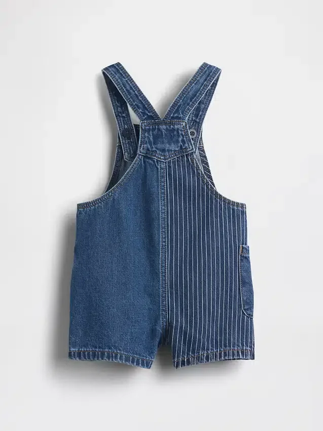 GAP × Disney Bebek & Yürümeye Başlayan Çocuk Denim Şortlu Tulum