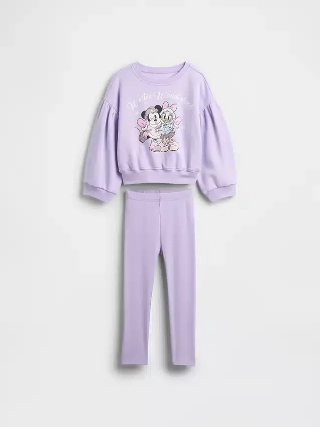 Gap × Disney Bebek & Yürümeye Başlayan Çocuk Kabarık Sweatshirt Takımı