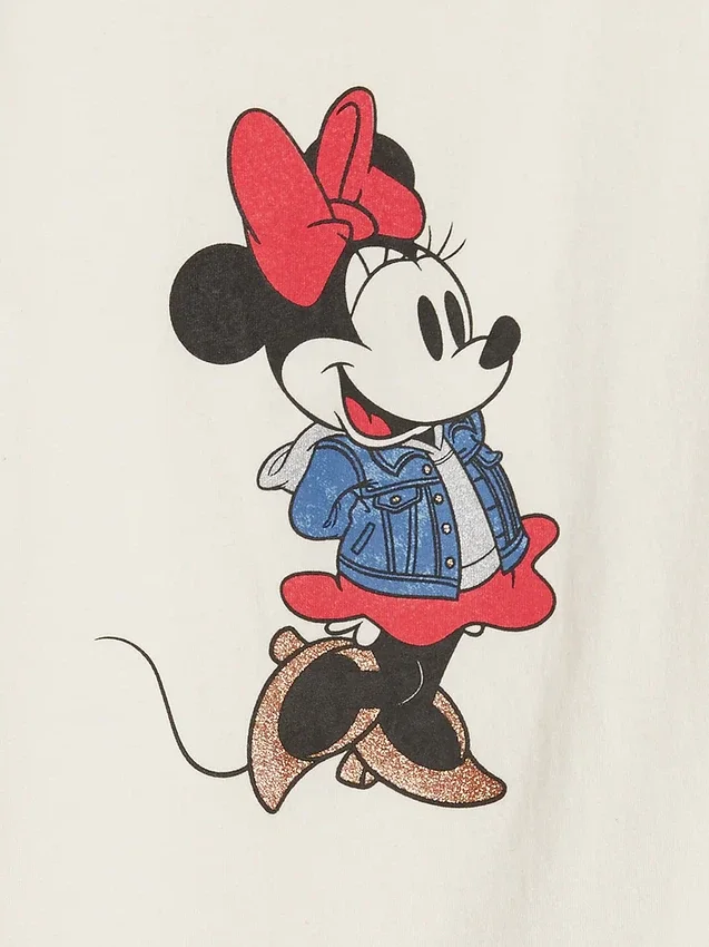 Gap × Disney Bebek & Yürümeye Başlayan Çocuk Minnie Mouse Desenli Tişört