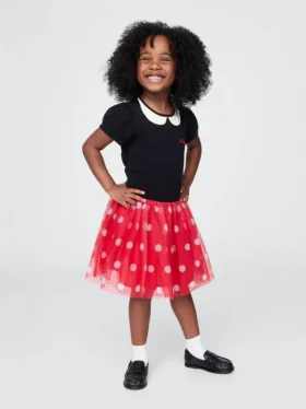 Gap × Disney Bebek & Yürümeye Başlayan Çocuk Minnie Mouse Tül Elbise