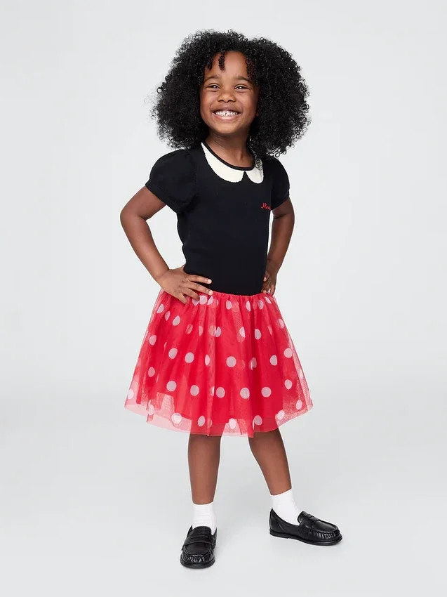 Gap × Disney Bebek & Yürümeye Başlayan Çocuk Minnie Mouse Tül Elbise
