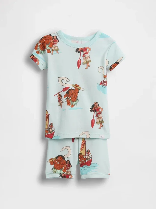 Gap × Disney Bebek & Yürümeye Başlayan Çocuk Organik Fırçalanmış Pamuklu Pijama Şort Seti