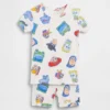 Gap × Disney Bebek & Yürümeye Başlayan Çocuk Organik Fırçalanmış Pamuklu Pijama Şort Seti