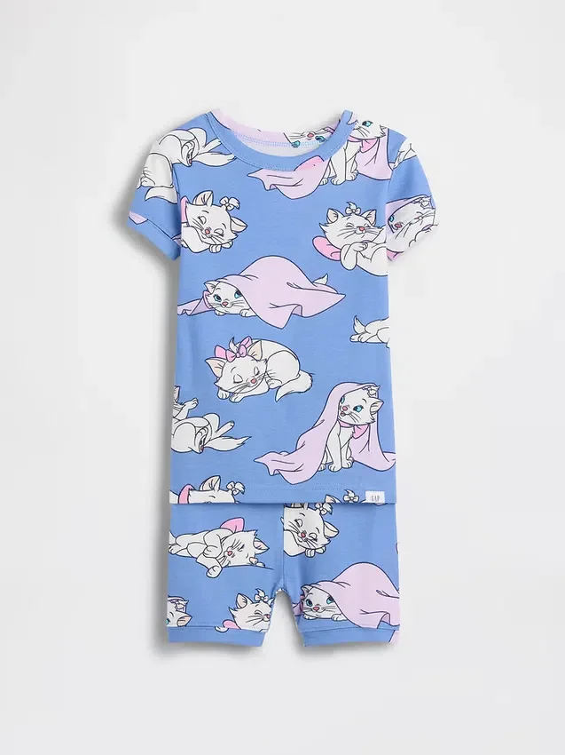 Gap × Disney Bebek & Yürümeye Başlayan Çocuk Organik Fırçalanmış Pamuklu Pijama Şort Seti