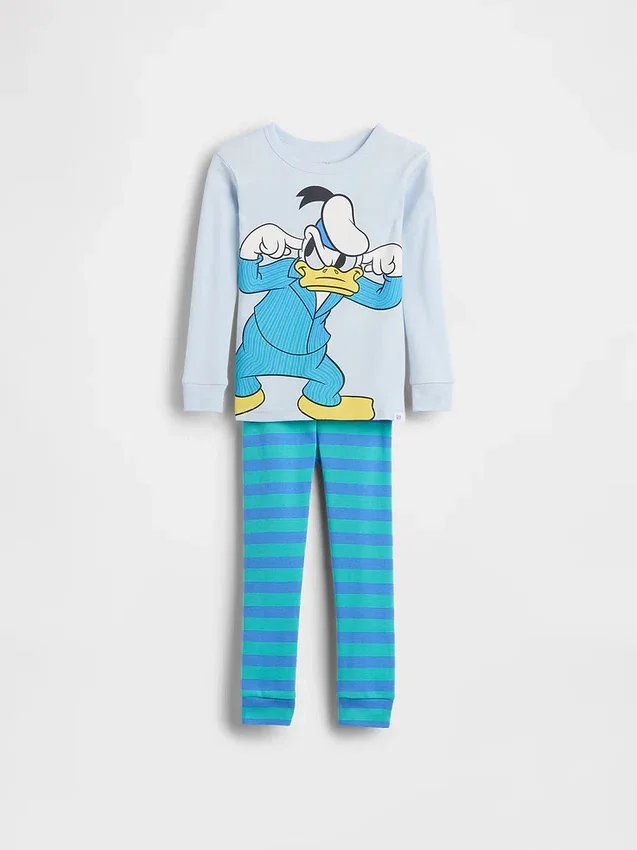 GAP × Disney Bebek & Yürümeye Başlayan Çocuk Organik Fırçalanmış Pamuklu Pijama Seti