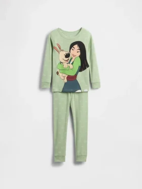 GAP × Disney Bebek & Yürümeye Başlayan Çocuk Organik Fırçalanmış Pamuklu Pijama Seti