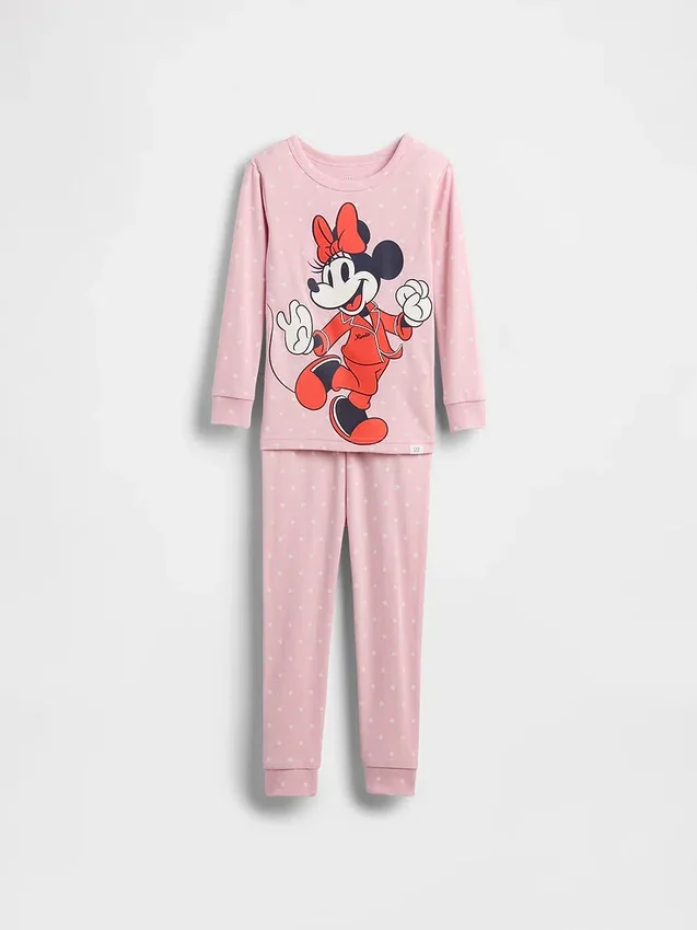 GAP × Disney Bebek & Yürümeye Başlayan Çocuk Organik Fırçalanmış Pamuklu Pijama Seti