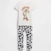 GAP × Disney Bebek & Yürümeye Başlayan Çocuk Organik Fırçalanmış Pamuklu Pijama Seti