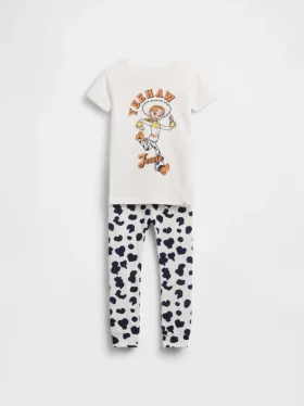 GAP × Disney Bebek & Yürümeye Başlayan Çocuk Organik Fırçalanmış Pamuklu Pijama Seti