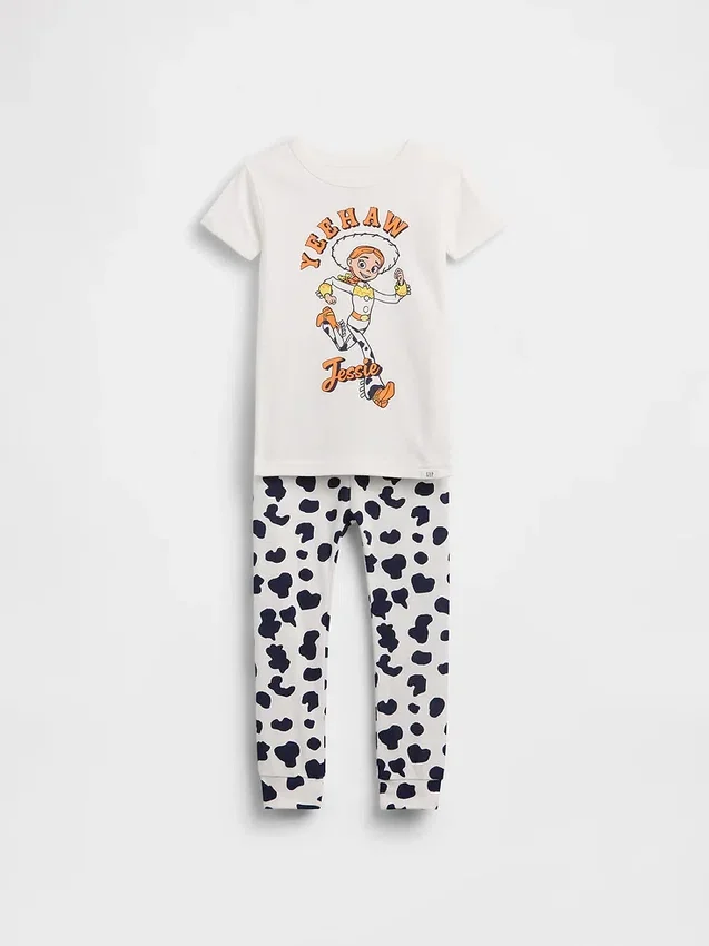 GAP × Disney Bebek & Yürümeye Başlayan Çocuk Organik Fırçalanmış Pamuklu Pijama Seti