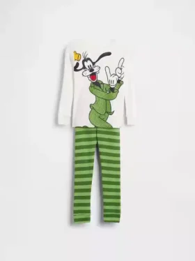 GAP × Disney Bebek & Yürümeye Başlayan Çocuk Organik Fırçalanmış Pamuklu Pijama Seti