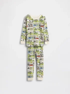 GAP × Disney Bebek & Yürümeye Başlayan Çocuk Organik Fırçalanmış Pamuklu Pijama Seti