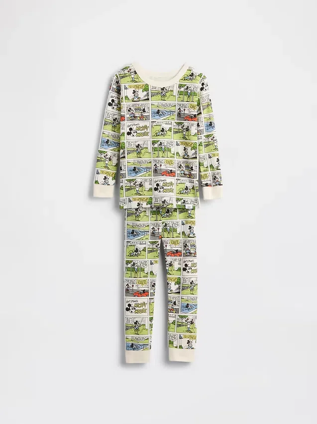 GAP × Disney Bebek & Yürümeye Başlayan Çocuk Organik Fırçalanmış Pamuklu Pijama Seti
