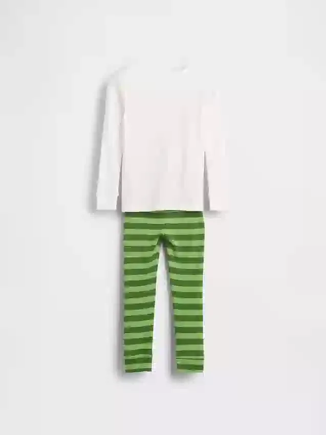 GAP × Disney Bebek & Yürümeye Başlayan Çocuk Organik Fırçalanmış Pamuklu Pijama Seti