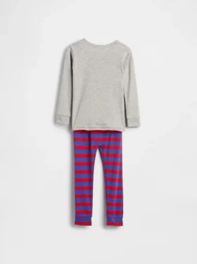 GAP × Disney Bebek & Yürümeye Başlayan Çocuk Organik Fırçalanmış Pamuklu Pijama Seti
