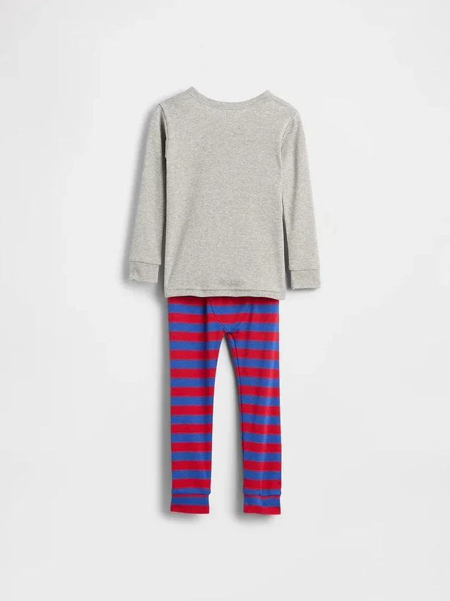GAP × Disney Bebek & Yürümeye Başlayan Çocuk Organik Fırçalanmış Pamuklu Pijama Seti