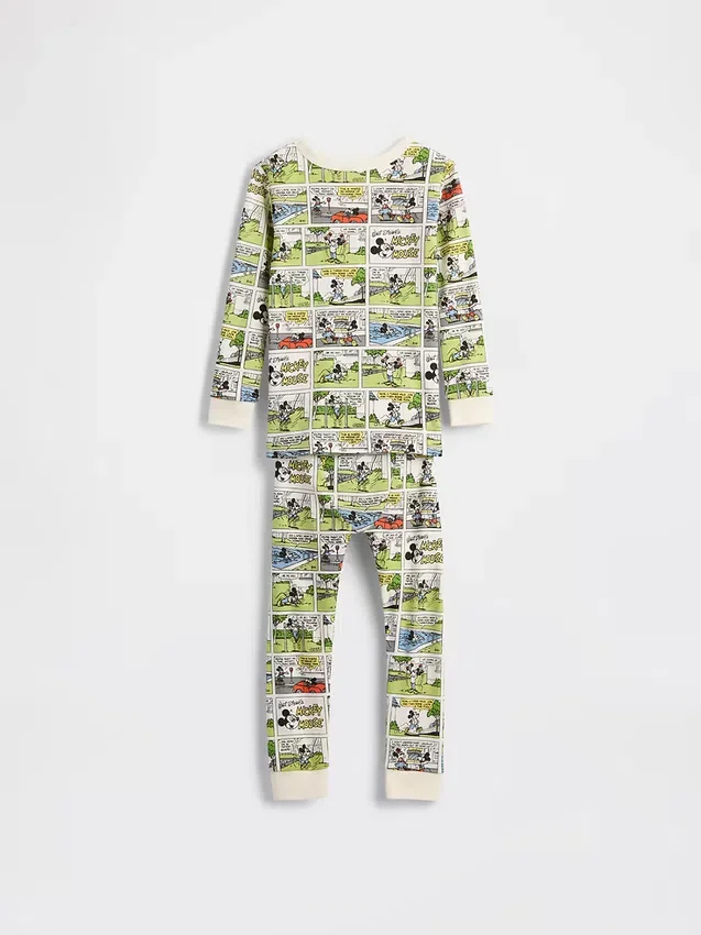 GAP × Disney Bebek & Yürümeye Başlayan Çocuk Organik Fırçalanmış Pamuklu Pijama Seti