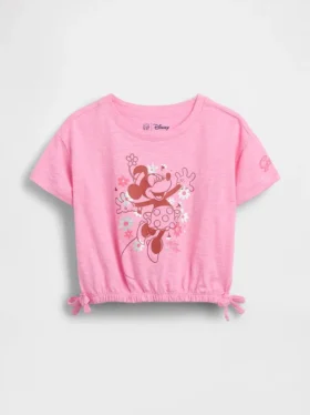 Gap × Disney Bebek & Yürümeye Başlayan Çocuk Organik Pamuklu Fiyonklu Grafik Tişört