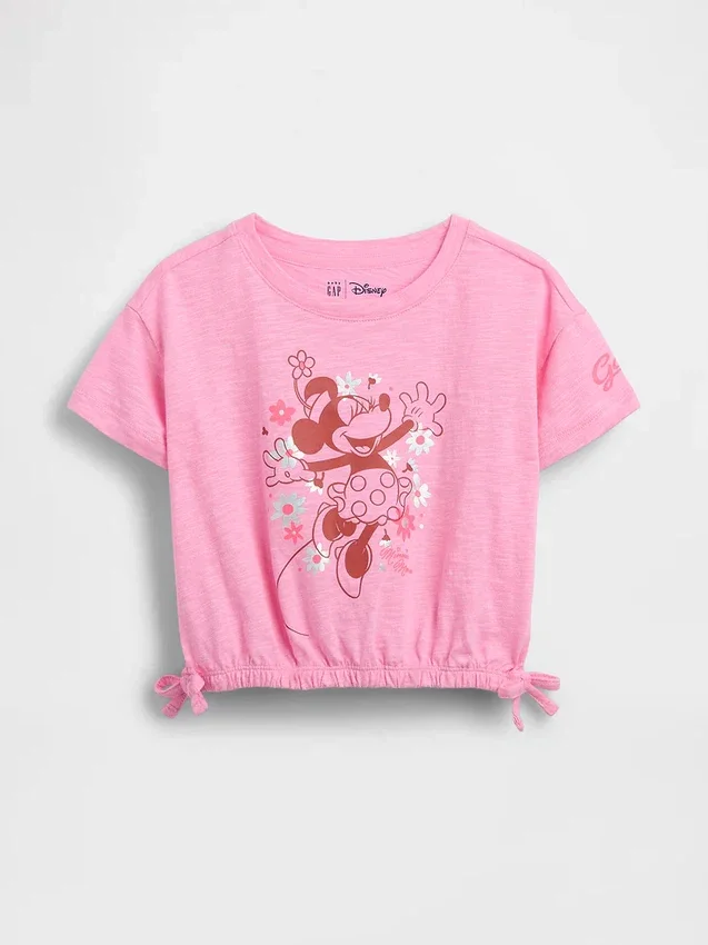 Gap × Disney Bebek & Yürümeye Başlayan Çocuk Organik Pamuklu Fiyonklu Grafik Tişört