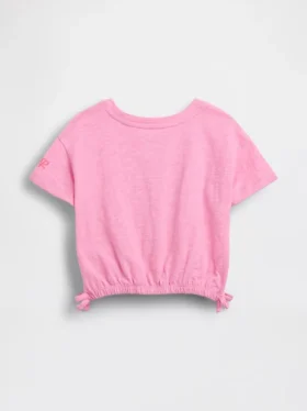 Gap × Disney Bebek & Yürümeye Başlayan Çocuk Organik Pamuklu Fiyonklu Grafik Tişört
