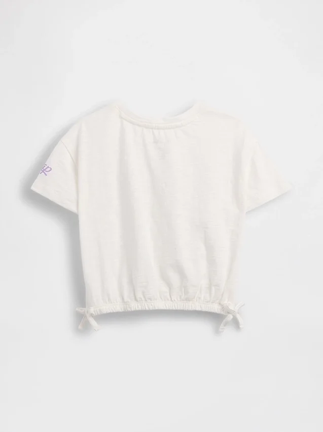 Gap × Disney Bebek & Yürümeye Başlayan Çocuk Organik Pamuklu Fiyonklu Grafik Tişört