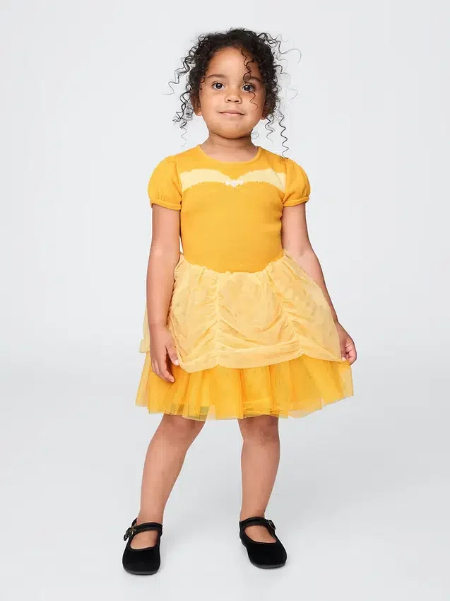 Gap × Disney Bebek & Yürümeye Başlayan Çocuk Prenses Belle Tül Elbise