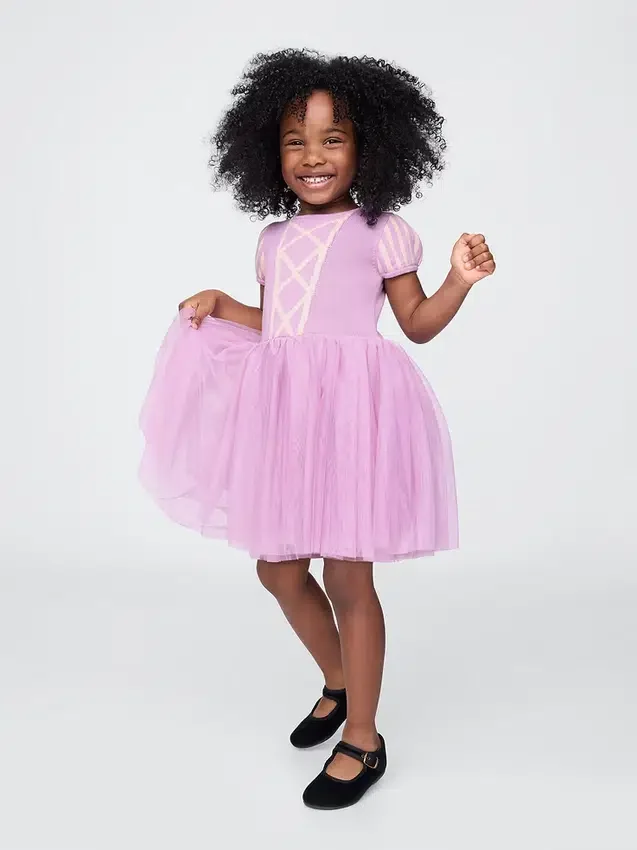 Gap × Disney Bebek & Yürümeye Başlayan Çocuk Rapunzel Tül Elbise
