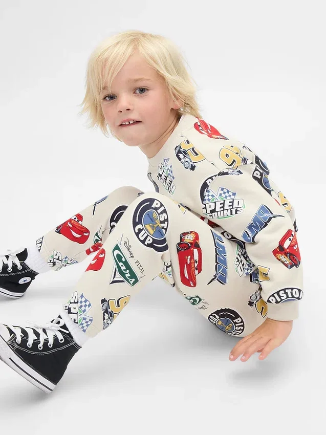 Gap × Disney Bebek & Yürümeye Başlayan Çocuk Vintagesoft Cars Sweatshirt Seti