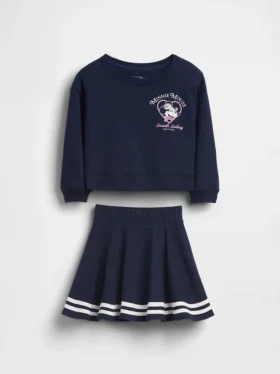 Gap × Disney Bebek & Yürümeye Başlayan Çocuk Vintagesoft Havlu Kumaş Etek-Şort Kombin Seti