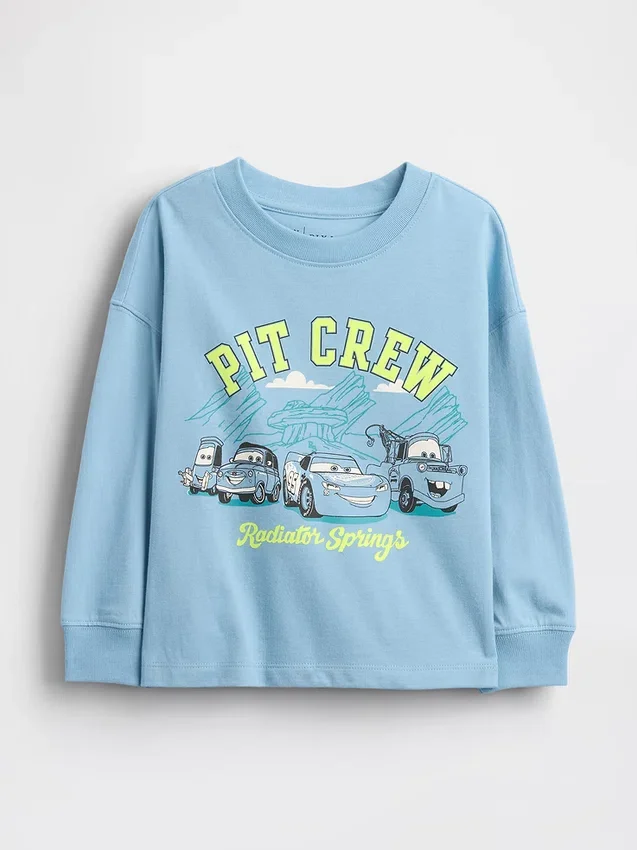 Gap × Disney Bebek & Yürümeye Başlayan Çocuklar İçin Cars Desenli Tişört