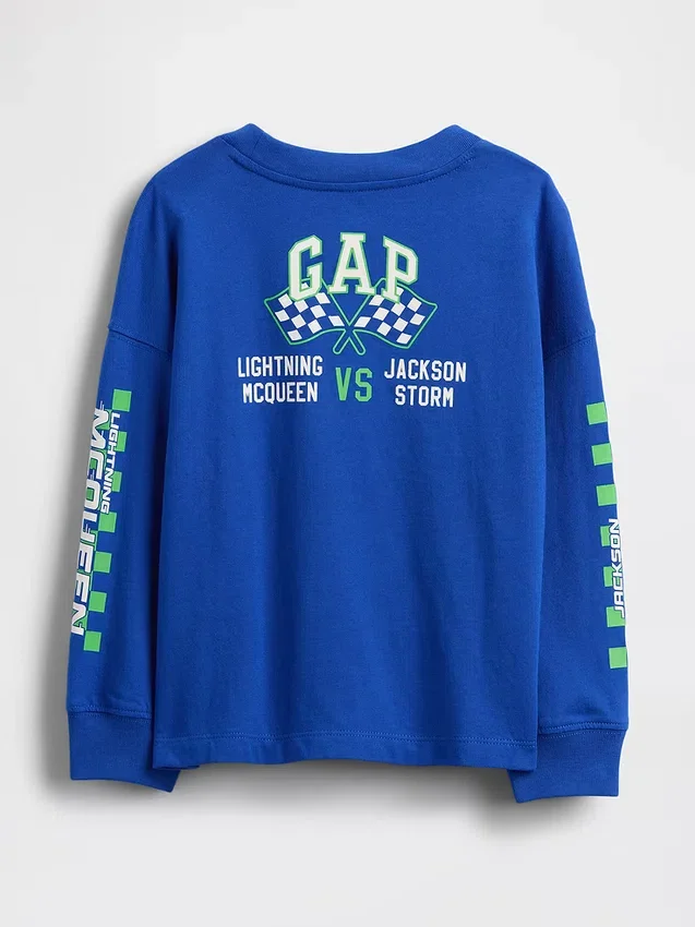 Gap × Disney Bebek & Yürümeye Başlayan Çocuklar İçin Cars Desenli Tişört