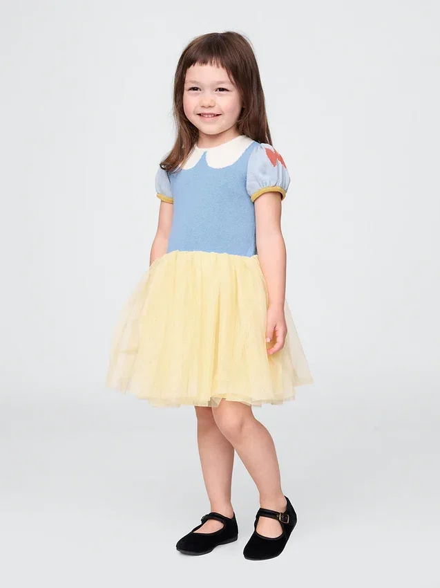 Gap × Disney Bebek & Yürümeye Başlayan Çocuklar İçin Pamuk Prenses Tül Elbise