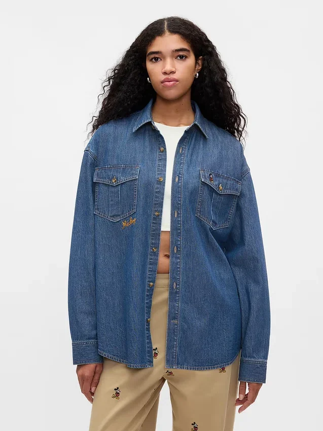 GAP × Disney Denim Western Gömlek