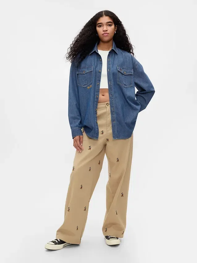 GAP × Disney Denim Western Gömlek
