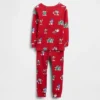 GAP × Disney Çocuk ve Bebek Organik Fırçalanmış Pamuklu Tatil Pijama Seti