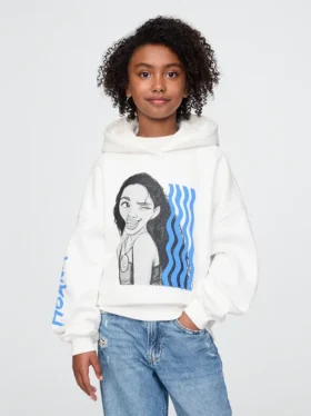 GAP × Disney Çocuk Vintagesoft Oversized Kapüşonlu Sweatshirt