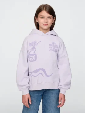 GAP × Disney Çocuk Vintagesoft Oversized Kapüşonlu Sweatshirt