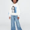 GAP × Disney Çocuk Vintagesoft Oversized Kapüşonlu Sweatshirt