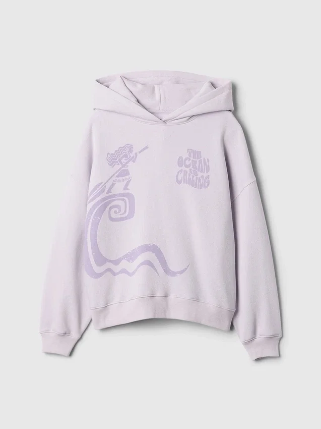 GAP × Disney Çocuk Vintagesoft Oversized Kapüşonlu Sweatshirt