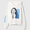 GAP × Disney Çocuk Vintagesoft Oversized Kapüşonlu Sweatshirt
