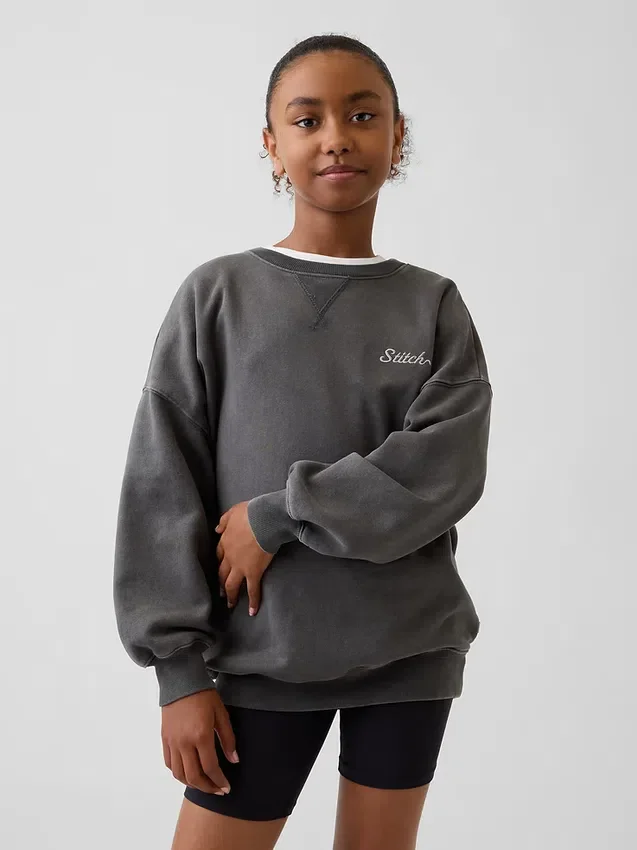 GAP × Disney Çocuk Vintagesoft Oversized Sweatshirt