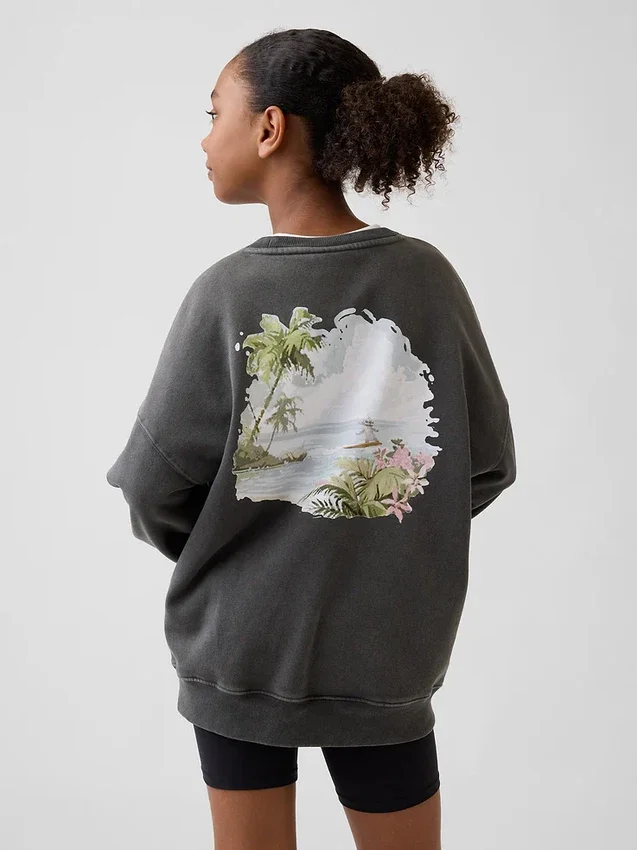 GAP × Disney Çocuk Vintagesoft Oversized Sweatshirt