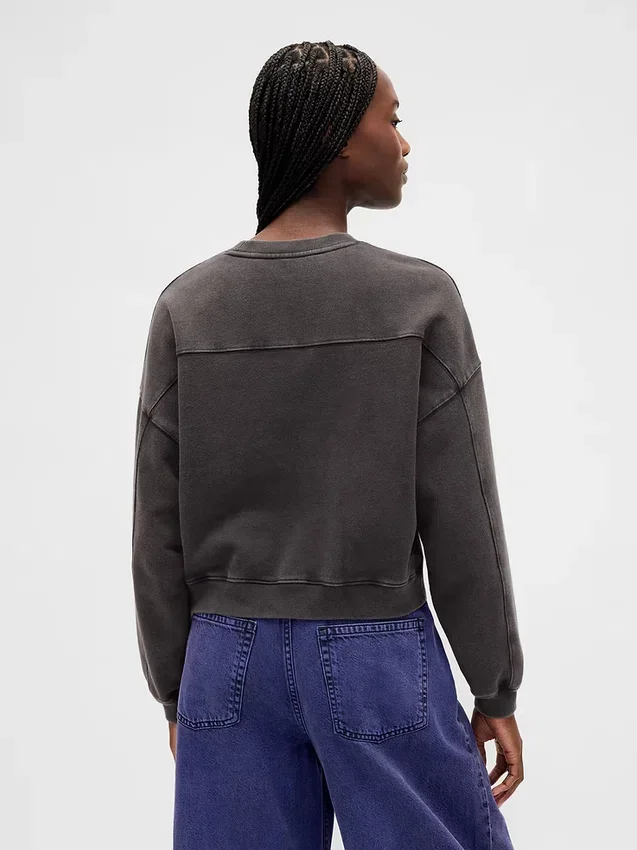 GAP × Disney Tim Burton'ın Noel Öncesi Kabusu Ağır Katlı Kurukafa Sweatshirt