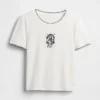 GAP × Disney Tim Burton'ın "The Nightmare Before Christmas" Modern Dar Kesim Tişört