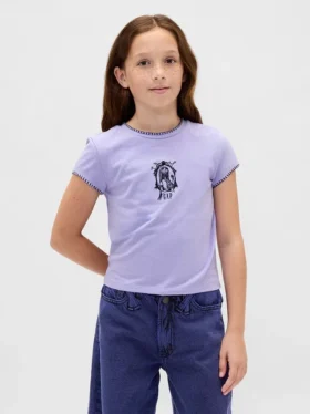 Gap × Disney Tim Burton'ın The Nightmare Before Christmas Çocuk Küçültülmüş Grafik Tişört