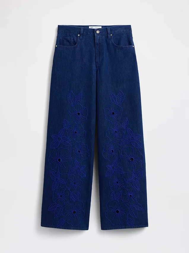 Gap × Hfr Low Slung Floral Extra Baggy Jean'ler by Atelier Ndigo