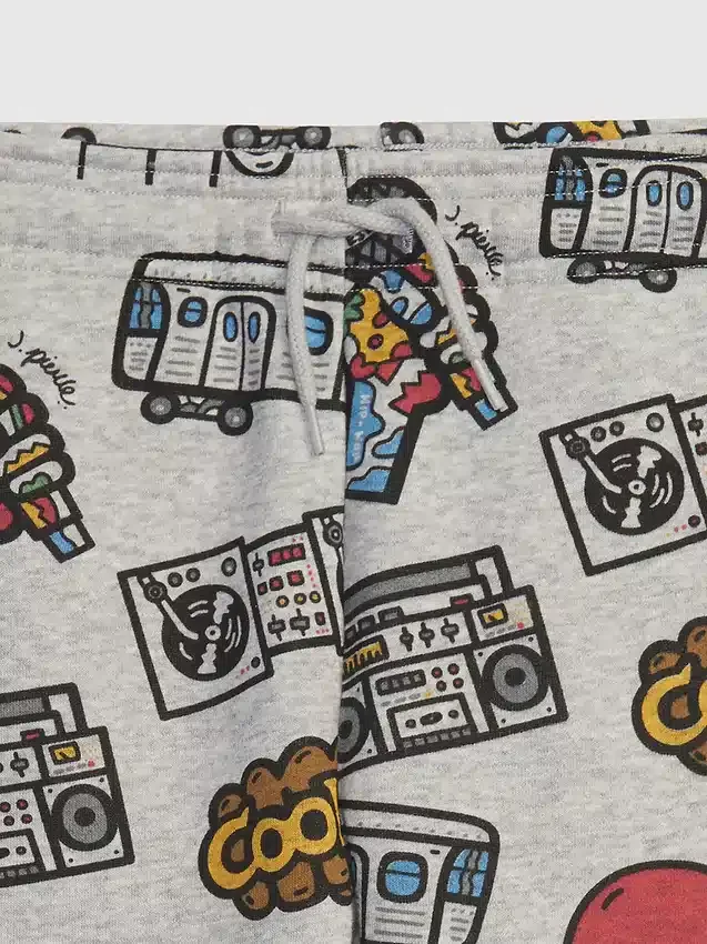 GAP × Rock the Bells Küçük Çocuk Grafik Desenli Jogger Pantolon