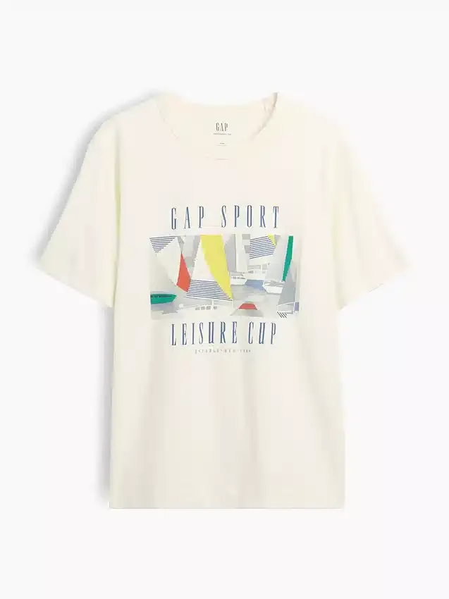 Gap Sport Kalın Dokulu Grafik Tişört